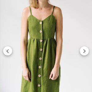 Green Button-Down Sundress